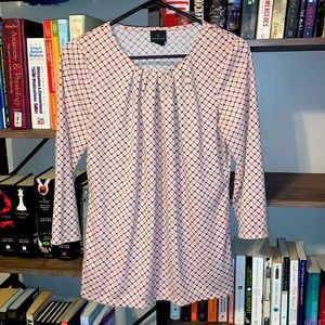 Pink Worthington dress shirt with black pattern